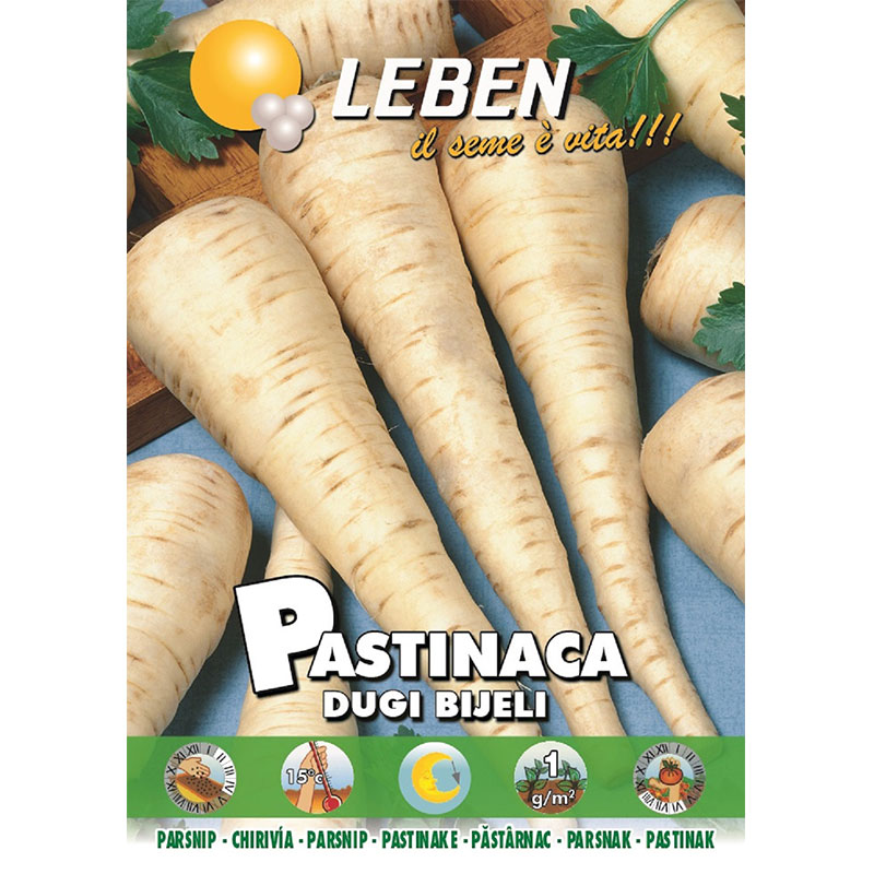 Leben Parsnip (Pastinaca Dugi Bijeli) Premium Quality Seeds Made in Italy
