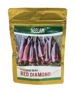Neelam F1 Hybrid Okra Red Diamond Premium Quality Seeds